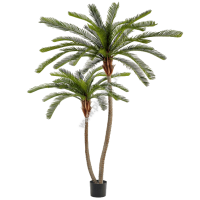 Пальма Цикас двухствольная 43 584 руб.. выс. 250 см - ПлантАрт - Интернет-магазин искусственных растений и кашпо, озеленение интерьеров
